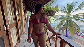 hey watch this horny stranger pump cum into that big assed black babe's tight hole