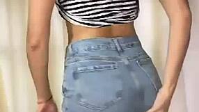 hot latina teen slowly strips undressing clothes ripped in leaked solo tease