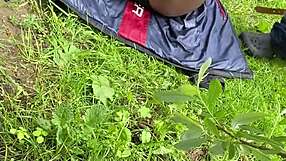 titties bounce wild in missionary fuck deep in the forest outdoors!