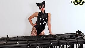 Goddess Locks Slave in Cage for Facesitting Domination Humiliation