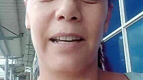 hey watch this milf flash tits pussy then cum walk publicly