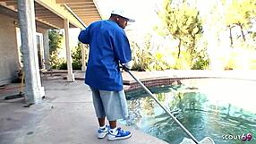 white cougar milf seduces black midget's fat cock for cheating ride