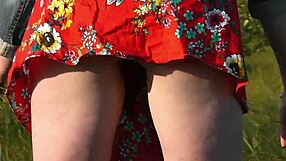 Sweet Brunette Flashes Hairy Pussy No Panties Beach Doggystyle