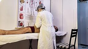 brazilian nurse exam turns hot as patient cock hardens fast