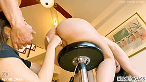 Dirty Threesome Ass-To-Mouth On Stool Swallows Anal Creampie For Belle Amore