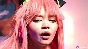 rebecca nikson sucks cock so slutty then rides it hard with her wet redhead pussy