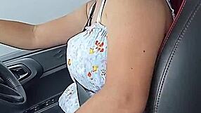 hey watch this milf flash tits pussy then cum walk publicly