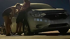 Pregnant slut bent over for public anal doggystyle cumshot moaning loud