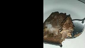 Blowbang bukkake cum feast on food draws you in