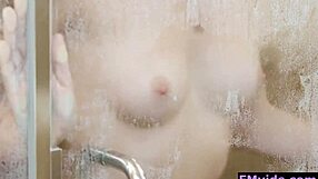whoa this sexy babe gets fucked hard in the shower after massage