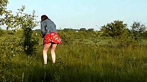 Sweet Brunette Flashes Hairy Pussy No Panties Beach Doggystyle