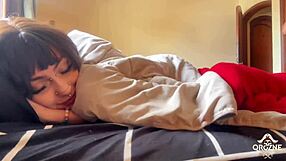 your little bro's girlfriend janys sneaks in with copied key for secret fuck pov