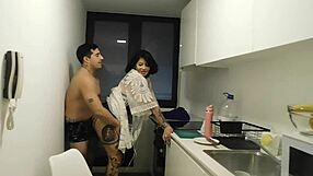 traded tiny oil cup for full ass creampie load surprise