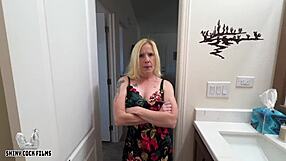 hey stepmom, why are you late again with jane cane riding that shiny monster cock?