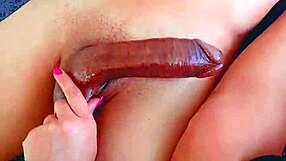 Stunning 18yo college babe in dorm gives close-up handjob on big cock for polish nail lovers
