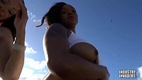 whoa check out this cute slut deepthroating big black cock outdoors with emojis 😍💦🍆