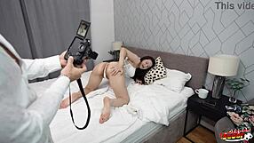 german scout films alisa horakova's big saggy natural tits and hairy pussy during wild casting fuck