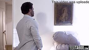 sly stud tricks big tits curvy milf into bent over doggystyle with monster cock piercing!