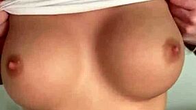 horny curvy blonde strips big tits and ass teasing dance