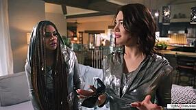 Ts time traveler emma rose teaches tgirl eva maxim ass licking bareback