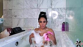 i soak in bubble bath fingering my wet asian pussy till orgasm