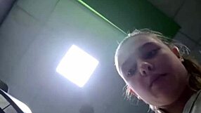 i'm so horny in this gym fingering my shaved pussy till i squirt on the bench