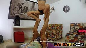 petite latina teen's yoga date turns into rough pounding by huge cock friend