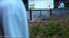 young pretty blonde teen blows two guys on street while fucked as cars pass by