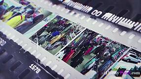 horny shoplifter athena fleurs steals toy caught groped punished in garage submission