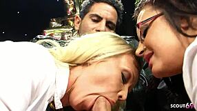 Cosplay Threesome with Big Tits Blonde and Huge Ass