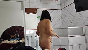 hey mommy watch me suck this monster cock with my big tits out