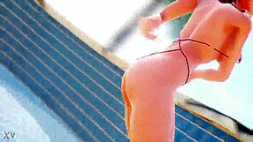 mm3077's short hair cartoon girl dances to uptown funk music