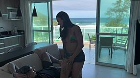 back from beach so horny i exploded squirting on that bandido's thick cock ride