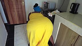 Look at That Big Ass Maid! Boss Can't Resist Fucking Her Doggystyle!