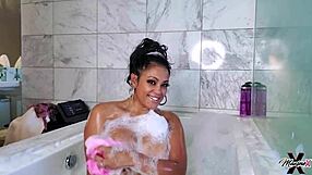 i soak in bubble bath fingering my wet asian pussy till orgasm