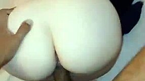 big cock pounds super tight pink pussy of pale young woman doggystyle juicy creampie finish