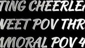 Naughty cheerleader Zuzu Sweet gulps down Matt and Johnny's huge cocks in threesome creampie.