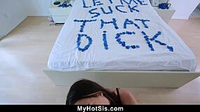 stepbrother cheers up stepsister with pov cowgirl ride and cumshot roleplay