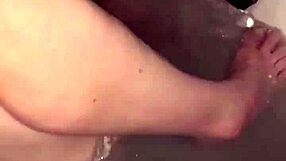 neighbors skinny wife flashes hairy pussy then smokes while blowing in shower