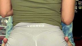 my girlfriend's friend asks me to film her dancing in sexy shorts