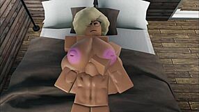 Curvy BBW Pussy Licked Wet Then Fucked Hard in Roblox Session