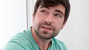 busty milf doctor, why choke on patient's huge cock so deep?