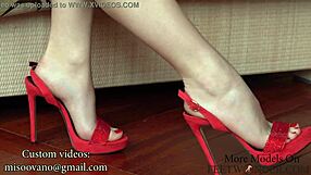 her high heels lead to legs you'll ache to lick slowly