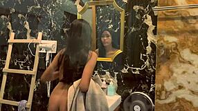 Why does he lose control watching my naked bath with small waist?