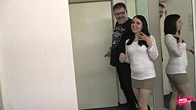 german teen sneaks stiefschwester's man to hotel for hardcore blowjob fingering and pussy pounding