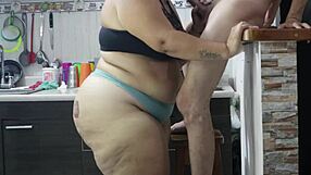 Neighbor shoves his huge throbbing cock deep into my tight wet pussy in kitchen submission