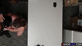 SEXY SHOPLIFTER TEEN 18+ BUSTED! security guy FUCKS her HARD
