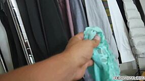 Danica Dillion caught by stepson fingering milf pussy offers him her panties