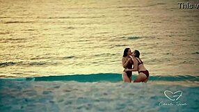 your cute blonde milf friend licking pussy on bed... girlfriend's tits fingered doggy too?