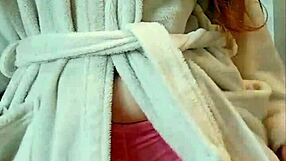 Cute Pigtails Student Gropes Big Tits and Pussy After Shower